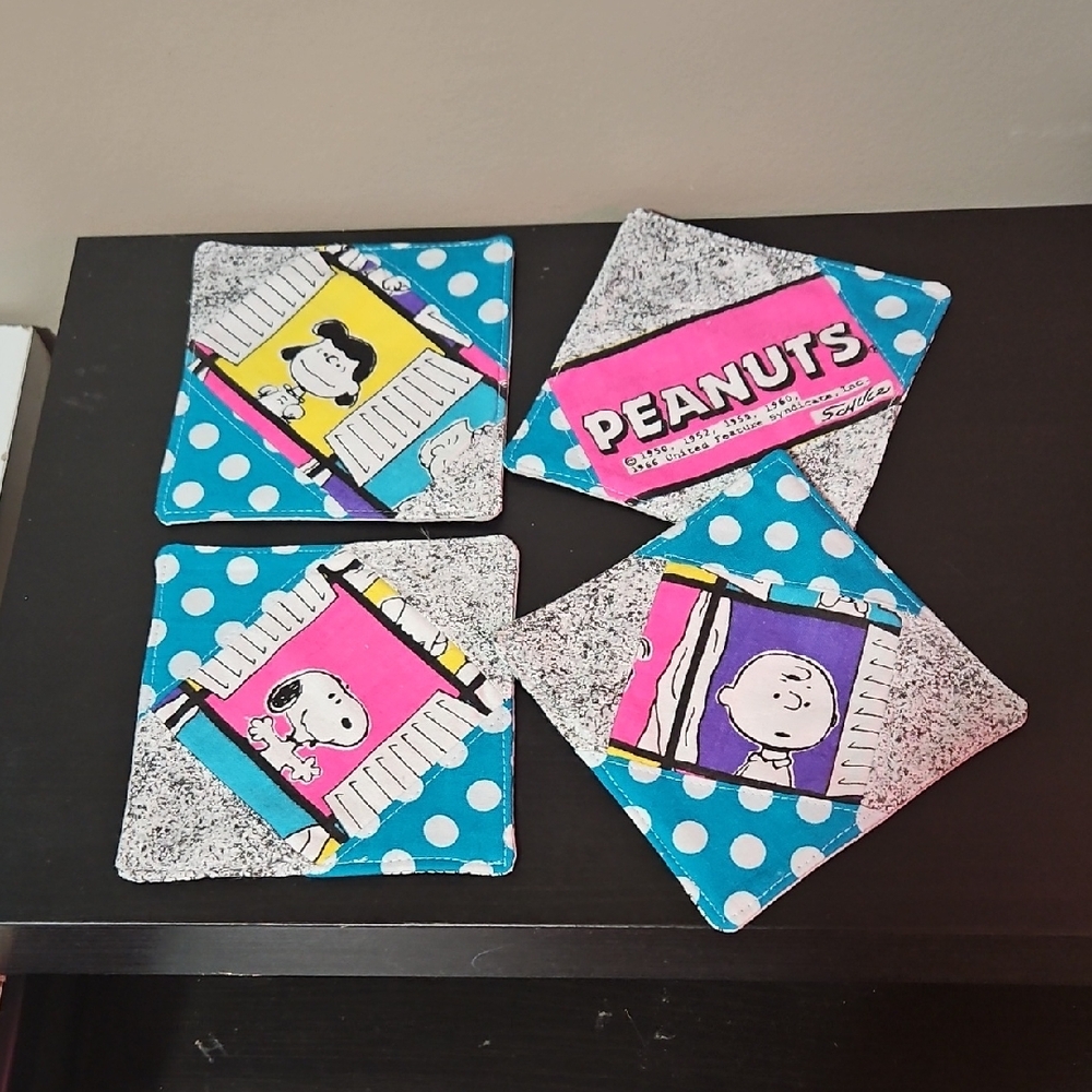 PEANUTS Coasters Handmade New